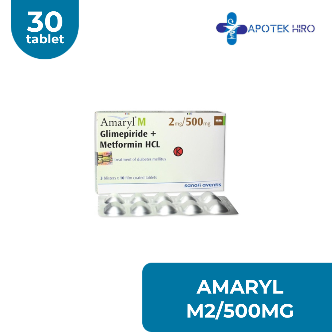 AMARYL-M 2/500 MG BOX 30 TABLET