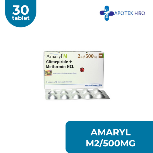 AMARYL-M 2/500 MG BOX 30 TABLET