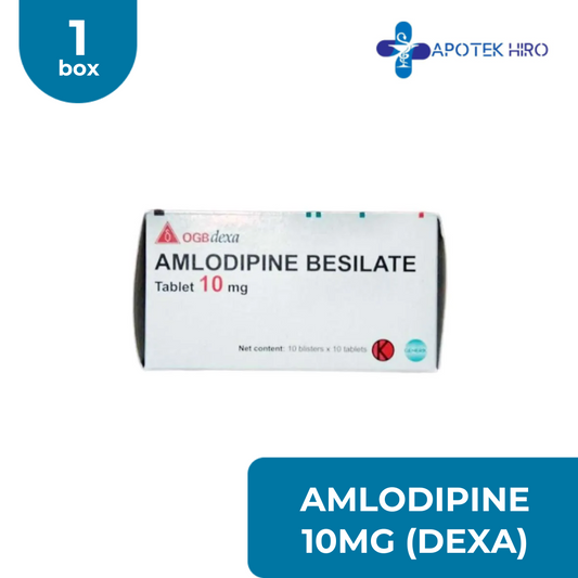 AMLODIPINE BESILATE OGB DEXA MEDICA 10 MG BOX 100 TABLET