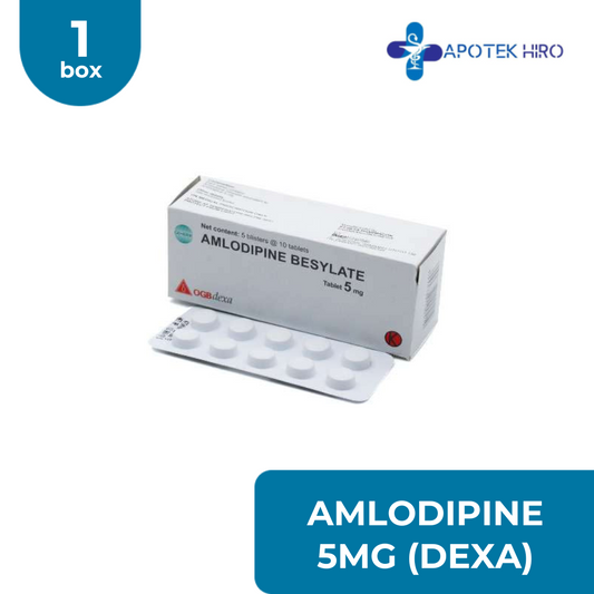 AMLODIPINE BESILATE OGB DEXA MEDICA 5 MG BOX 100 TABLET
