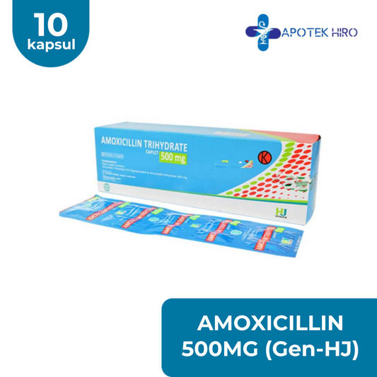 Amoxcillin 500MG 1 Strip 10 Capsul (Gen-HJ)