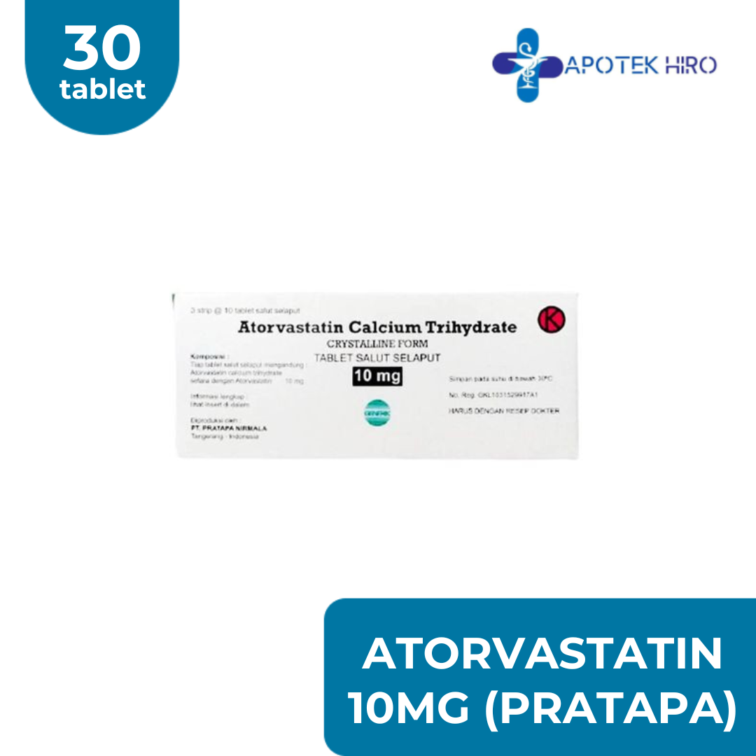 ATORVASTATIN 10MG (PRATAPA NIRMALA) - 30 TABLET