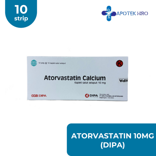 ATORVASTATIN 10MG - 1 BOX 100 TABLET (DIPA)