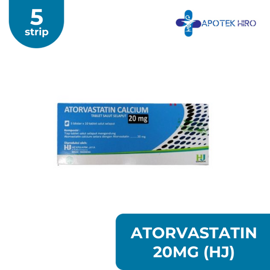 Atorvastatin 20Mg 50 Tablet (Hj)