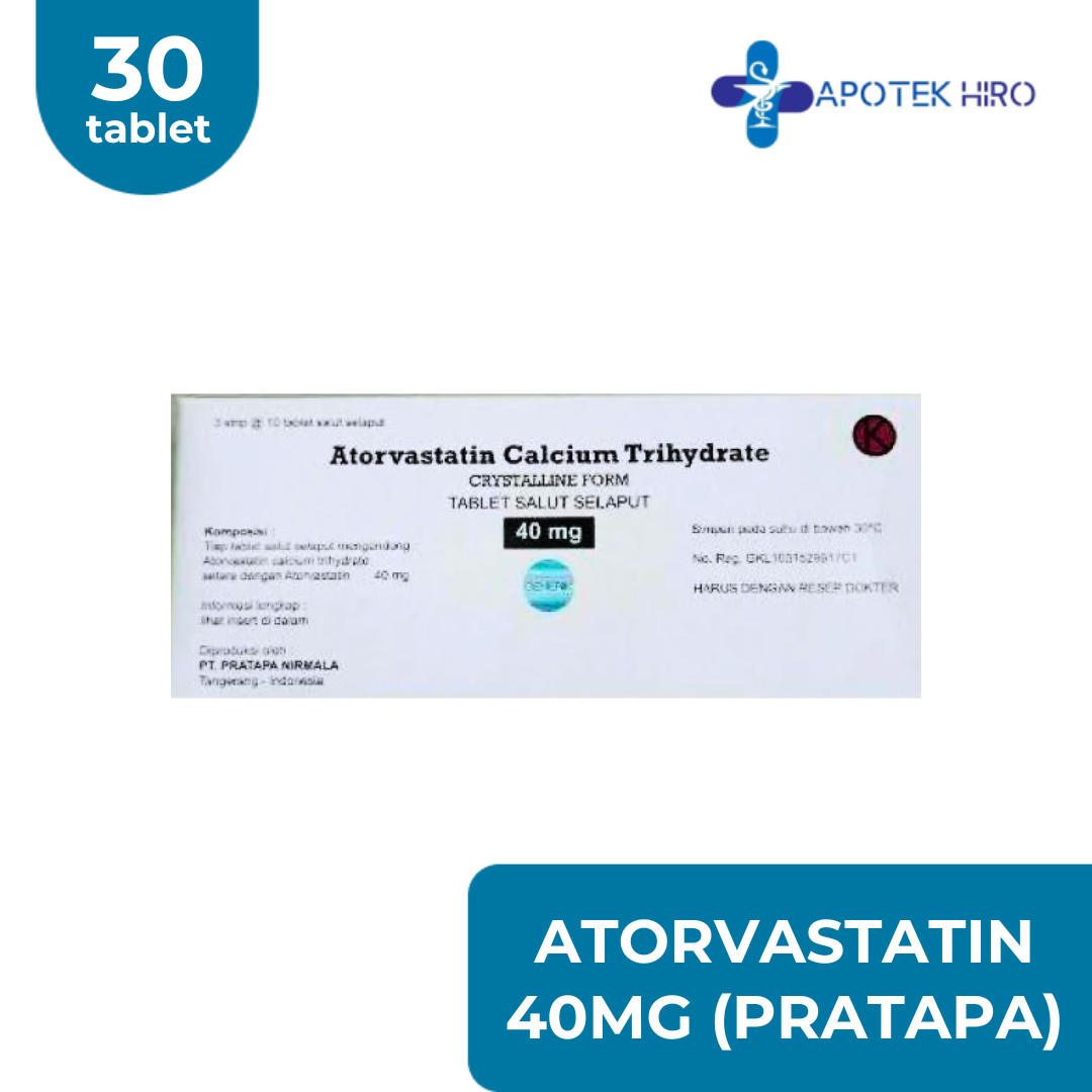 ATORVASTATIN 40MG (PRATAPA NIRMALA) - 30 TABLET
