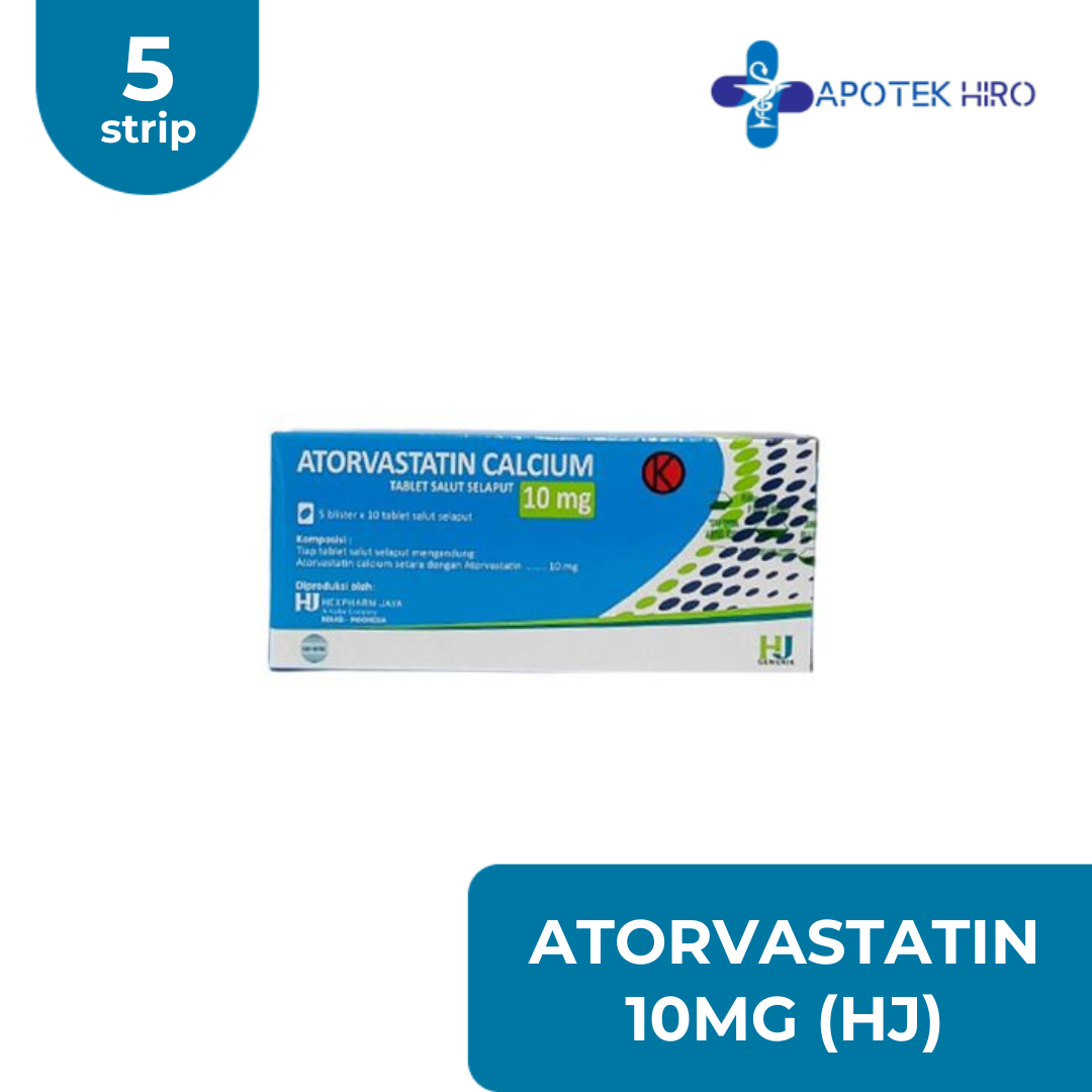 Atorvastatin 10Mg 50 Tablet (Hj)