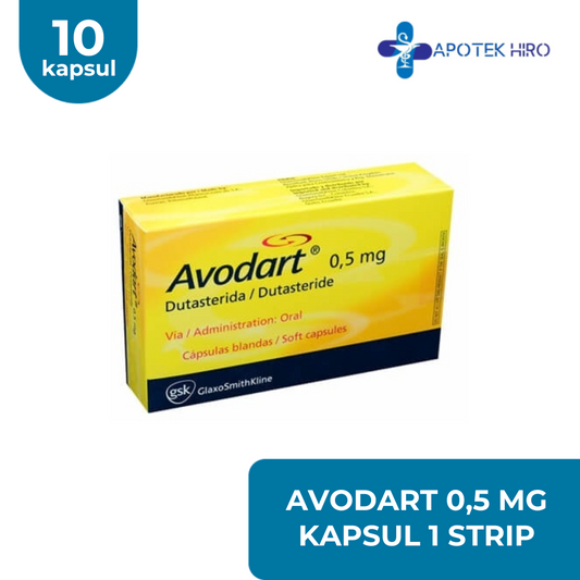 Avodart 0,5 MG Kapsul 1 Strip Isi 10 Capsul