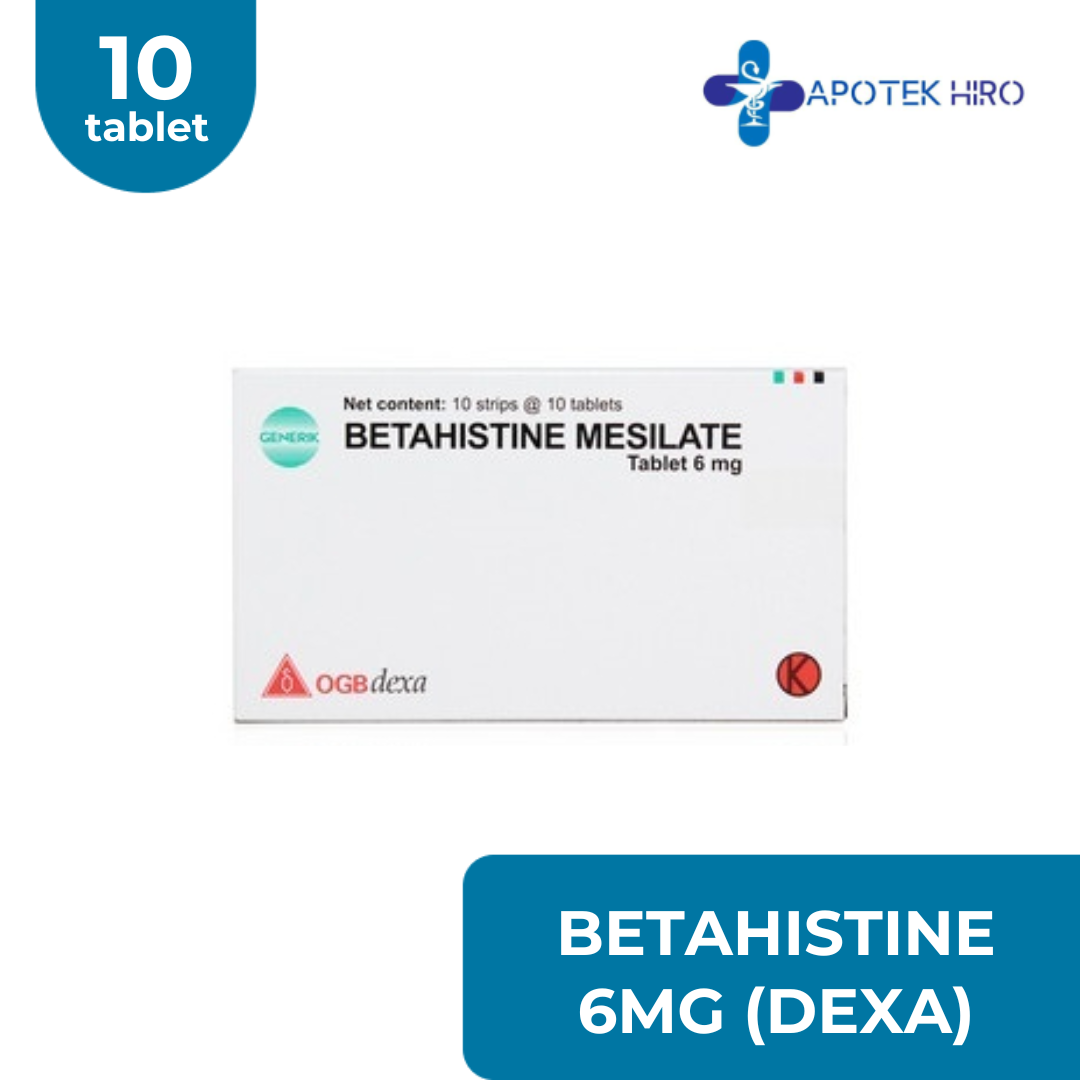 BETAHISTINE MESILATE 6MG 1 STRIP 10 TABLET