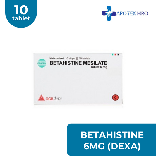 BETAHISTINE MESILATE 6MG 1 STRIP 10 TABLET