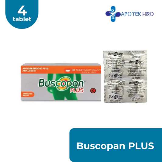 BUSCOPAN PLUS 1 STRIP 4 TABLET