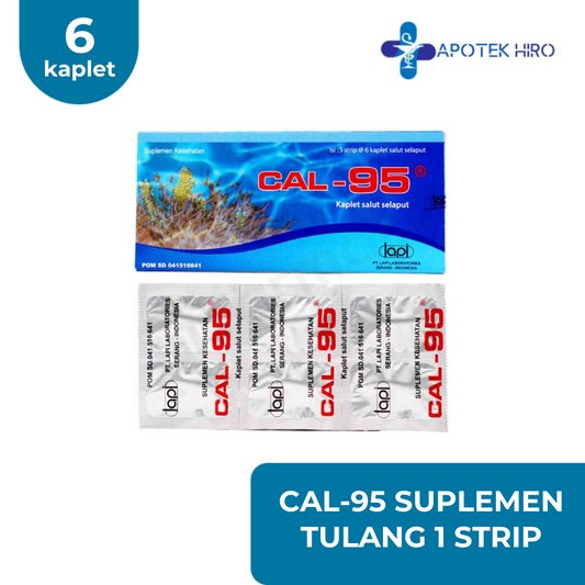 Cal-95 Suplemen Tulang 1 Strip 6 Caplet