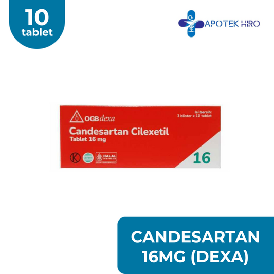 CANDESARTAN OGB DEXA MEDICA 16 MG STRIP 10 TABLET