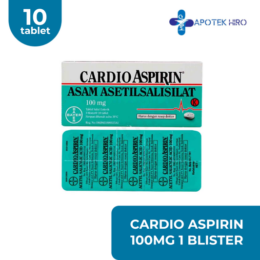 Cardio Aspirin 100MG 1 Blister isi 10 Tablet
