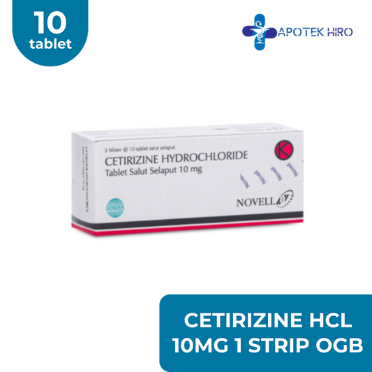 Cetirizine Hcl 10Mg 1 Strip 10 Tablet Ogb