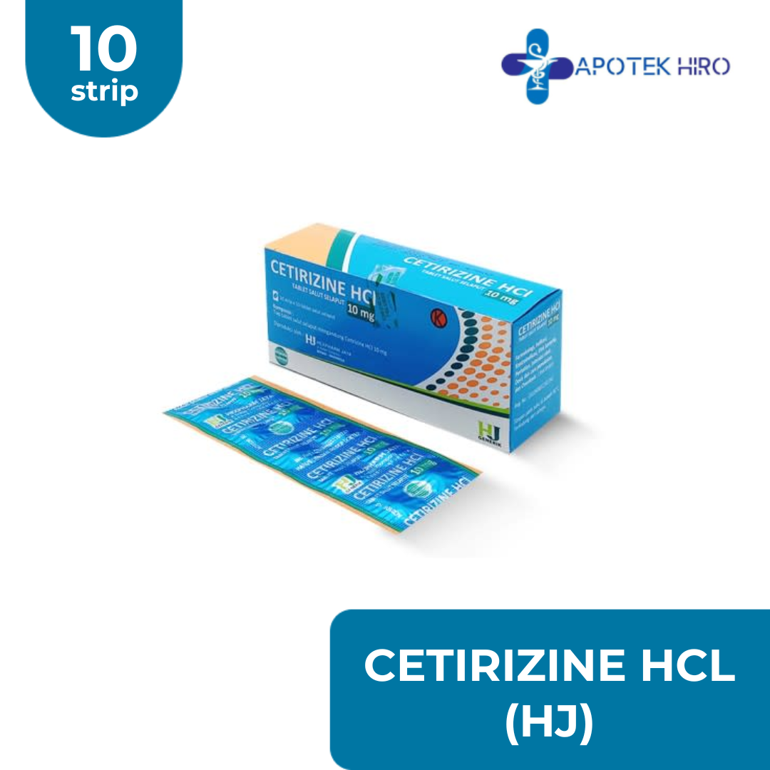 CETIRIZINE HCL HEXPHARM 10 MG BOX 10 STR @ 10 TAB