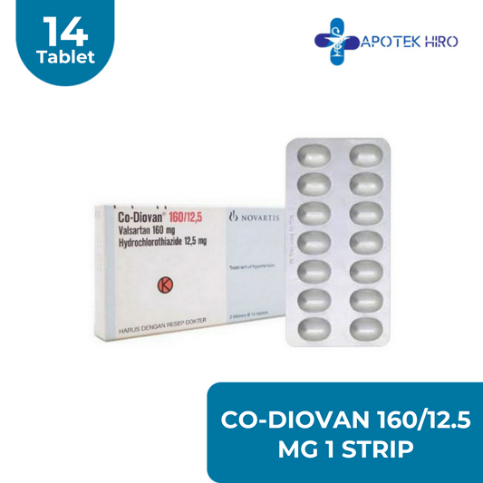 Co-Diovan 160/12.5 Mg 1 Strip Isi 14 Tablet