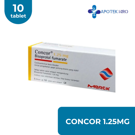 CONCOR 1.25MG - 1 STRIP 10 TABLET