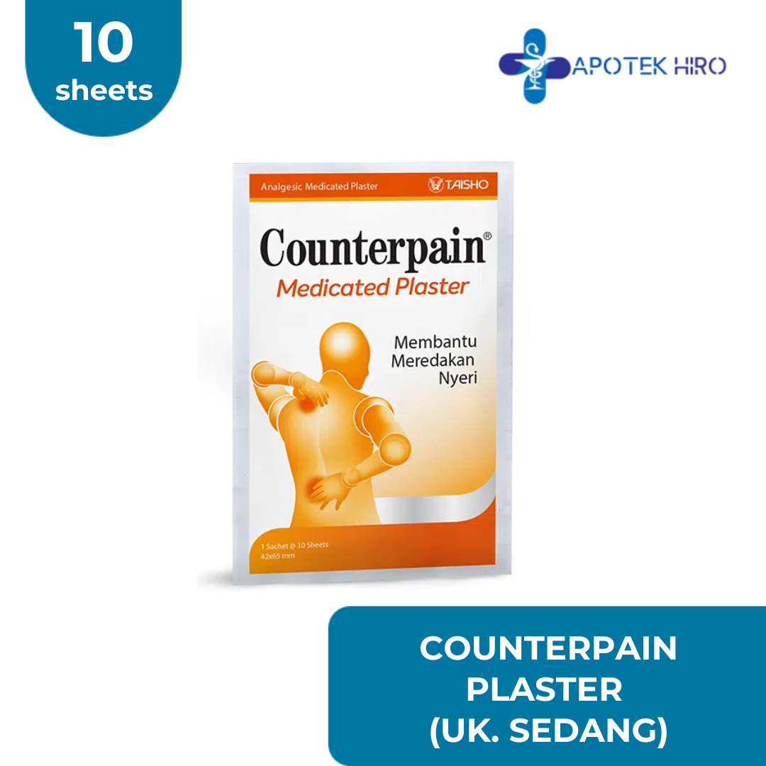 COUNTERPAIN PLASTER (UKURAN SEDANG) - 10 SHEETS