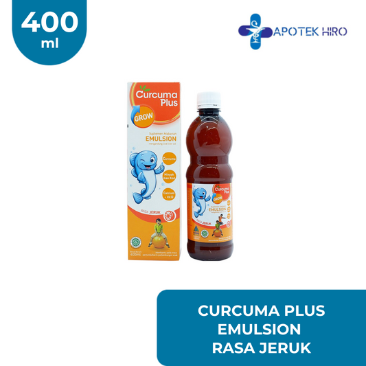 CURCUMA PLUS EMULSION GROW RASA JERUK SIRUP 400 ML