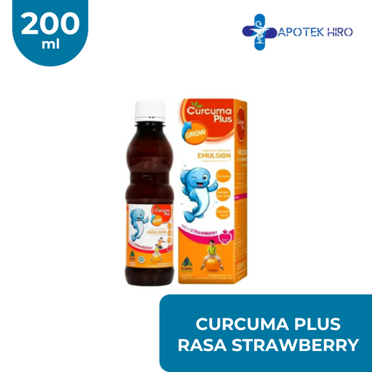CURCUMA PLUS EMULSION GROW RASA STRAWBERRY SIRUP 200 ML