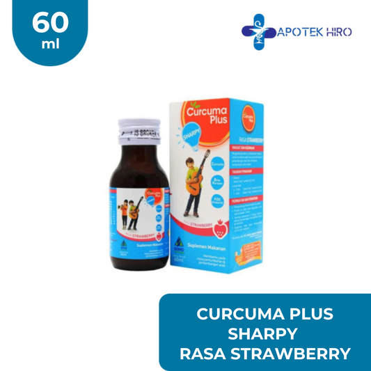 CURCUMA PLUS SHARPY RASA STRAWBERRY SIRUP 60 ML