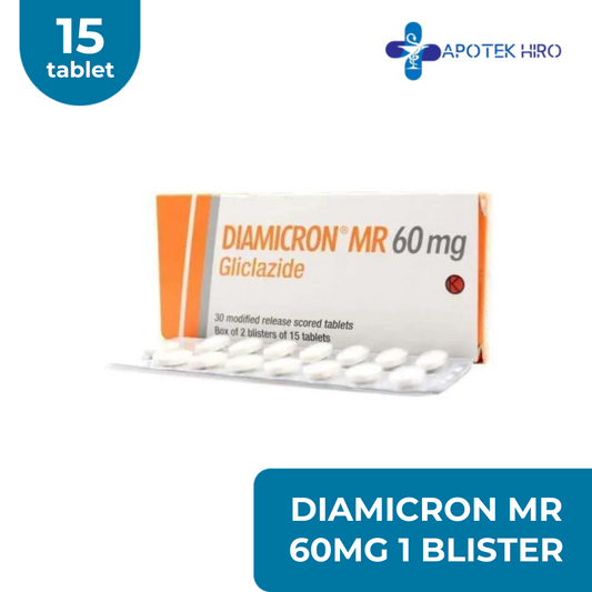 Diamicron Mr 60Mg 1 Blister 15 Tablet