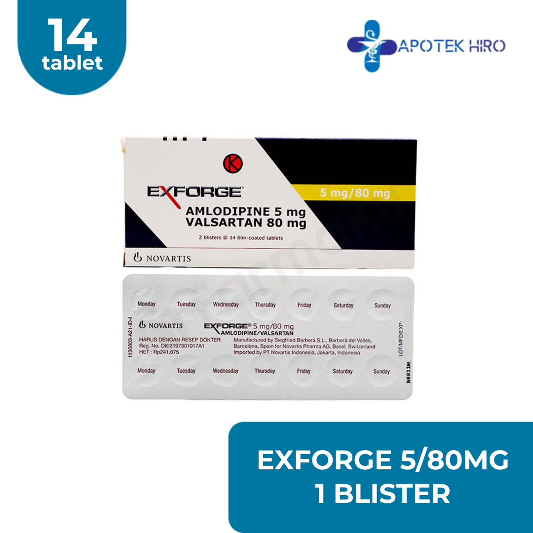 Exforge 5/80Mg 1 Blister 14 Tablet