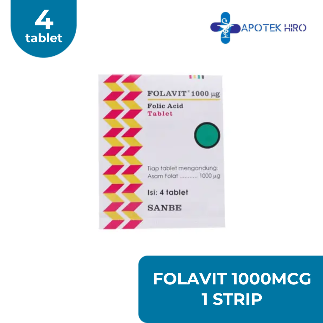 Folavit 1000Mcg 1 Strip 4 Tablet