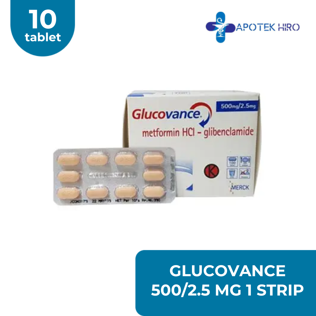 Glucovance 500/2.5 Mg 1 Strip 10 Tablet