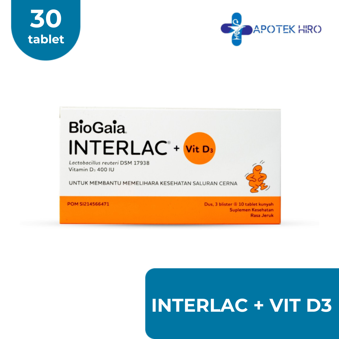 INTERLAC + VIT D3 - 30 TABLET