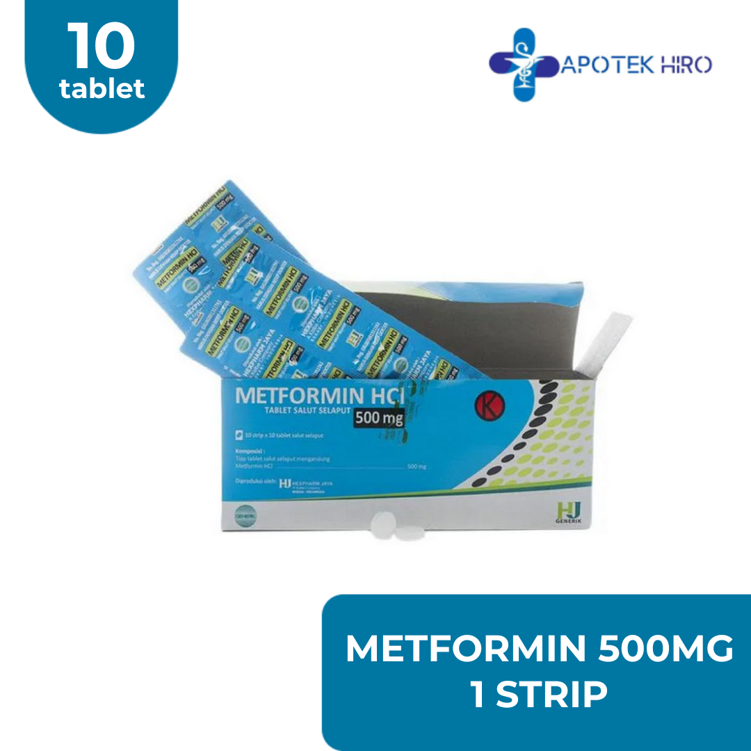 Metformin 500Mg 1 Strip 10 Tablet