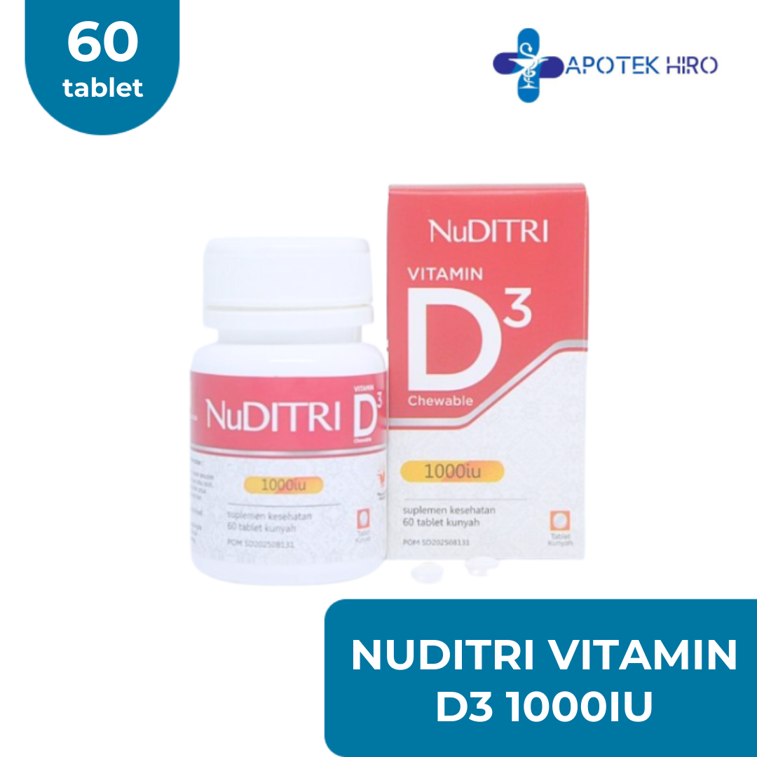 NUDITRI VITAMIN D3 1000 IU BOTOL 60 TABLET