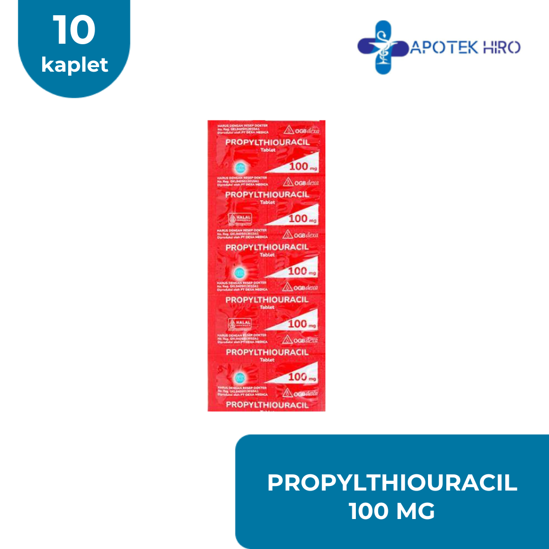 PROPYLTHIOURACIL DEXA MEDICA 100 MG - 1 STRIP 10 TABLET