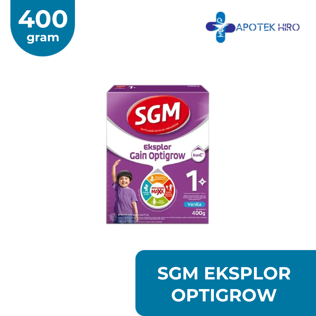 SGM Eksplor Gain Optigrow 1 Vanilla Susu Bubuk 400gr