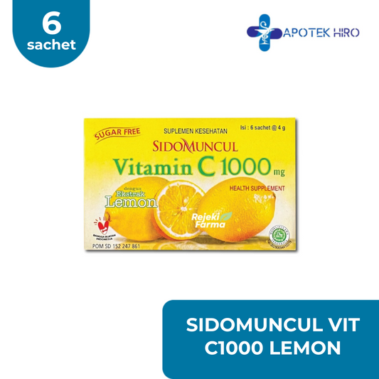Sidomuncul Vit C1000 Lemon 6 Sachet