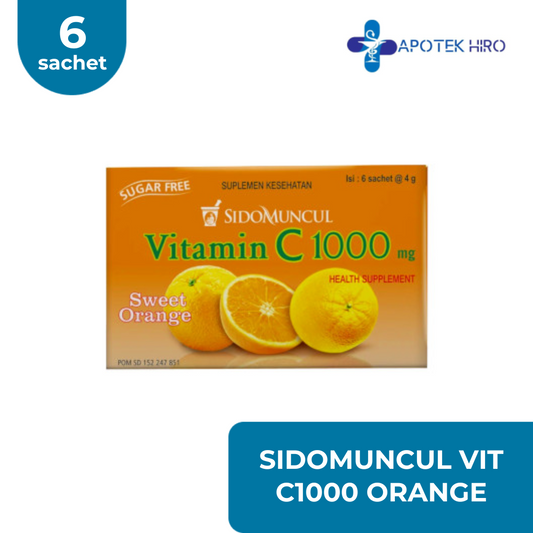 Sidomuncul Vit C1000 Orange 6 Sachet