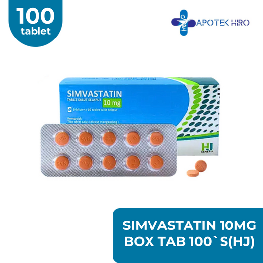 Simvastatin 10Mg Box Tab 100`S(Hj)