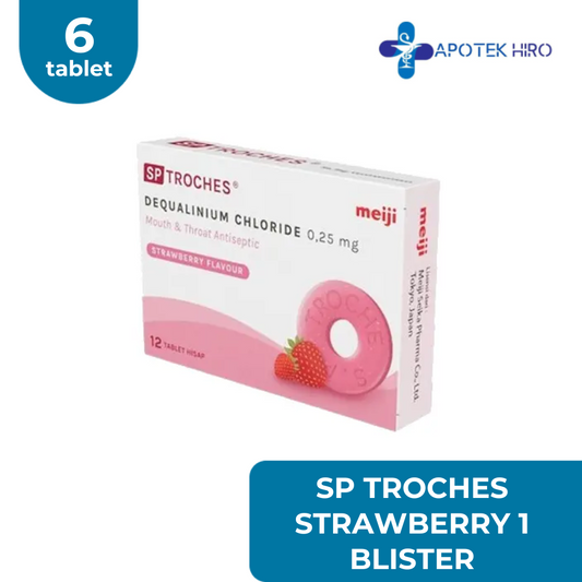 Sp Troches Strawberry 1 Blister 6 Tablet