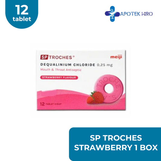 Sp Troches Strawberry 1 Box 12 Tablet