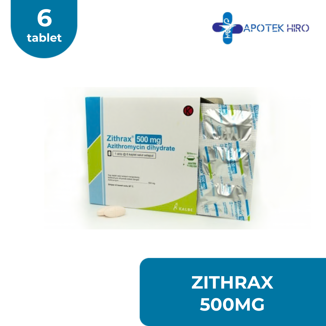 ZITHRAX 500MG - 1 STRIP 6 TABLET