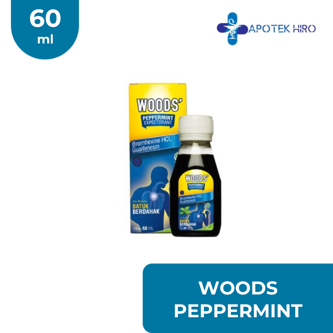 WOODS PEPPERMINT EXPECTORANT BIRU SYR - 60 ML