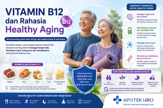 Vitamin B12 dan Rahasia Healthy Aging: Nutrisi Penting yang Sering Diremehkan