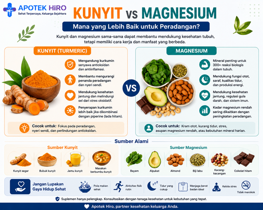Kunyit vs Magnesium untuk Peradangan: Mana yang Lebih Baik?