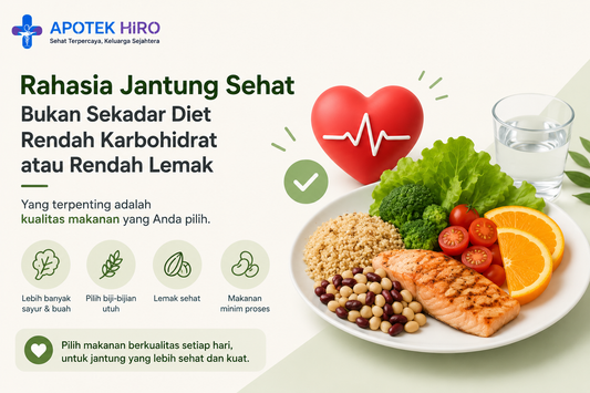Rahasia Jantung Sehat Ternyata Bukan Sekadar Diet Rendah Karbohidrat atau Rendah Lemak