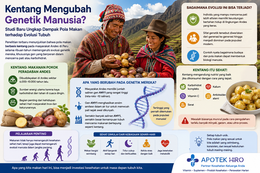 Kentang Mengubah Genetik Manusia? Studi Baru Ungkap Dampak Pola Makan terhadap Evolusi Tubuh