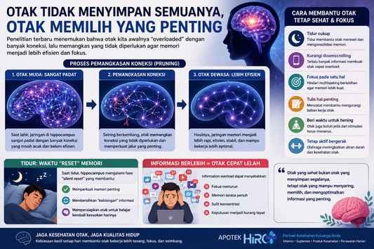 Otak Kita Ternyata Tidak Dibuat untuk “Menyimpan Semua”: Penelitian Baru Ungkap Rahasia Memori yang Lebih Efisien