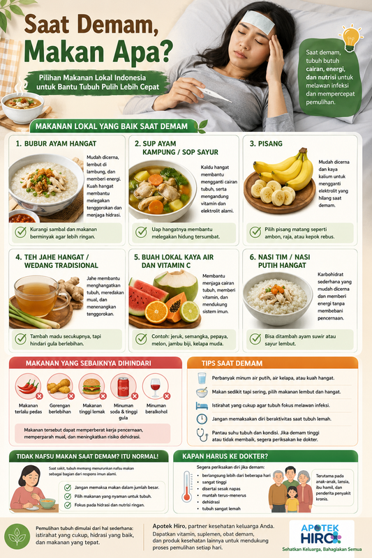 Saat Demam, Makan Apa? Ini Pilihan Makanan Lokal Indonesia yang Membantu Tubuh Pulih Lebih Cepat