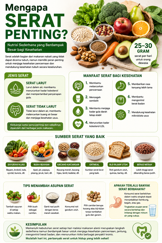 Mengapa Serat Penting? Nutrisi Sederhana yang Berdampak Besar bagi Kesehatan