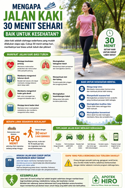 Mengapa Jalan Kaki 30 Menit Sehari Baik untuk Kesehatan?