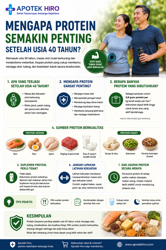 Mengapa Protein Semakin Penting Setelah Usia 40 Tahun?